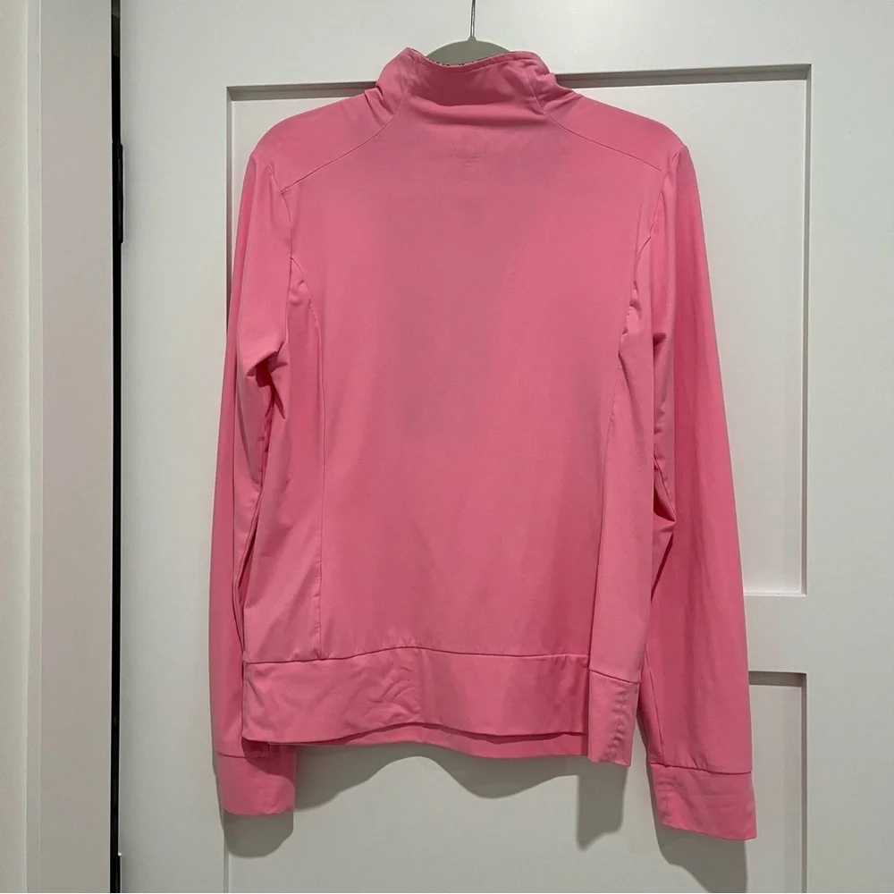 Lilly Pulitzer Pink Half-Zip Pullover Long Sleeve Top size medium - Picture 4 of 8